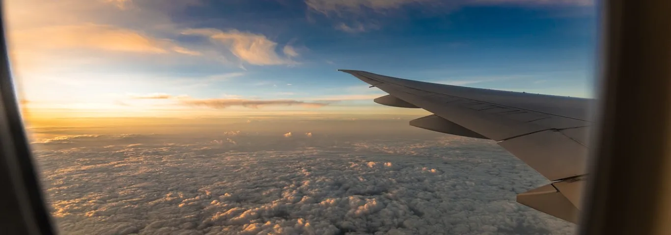 Airplane Window clouds